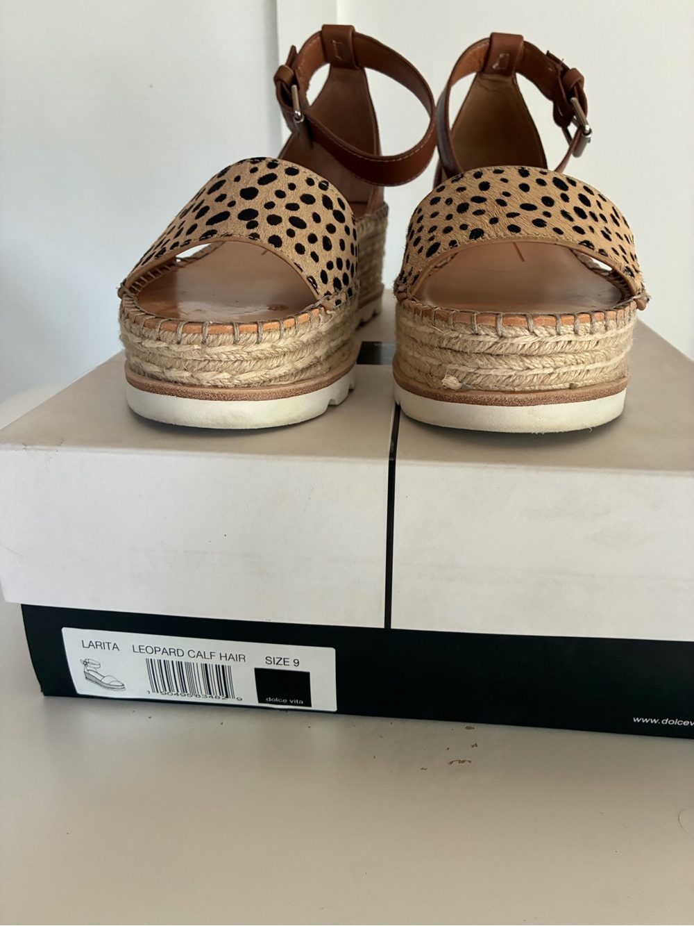 Dolce Vida Leopard Print Espadrille Platform Sandal - Brown
